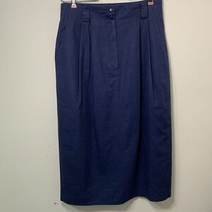 Vintage Spitalnick & Co Linen Pleated Front Lined Skirt Size 12